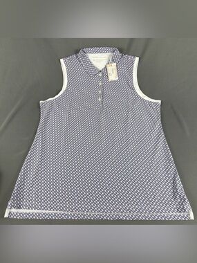Peter Millar Womens Golf Shirt Polo SLVLS Printed XL Multicolor
